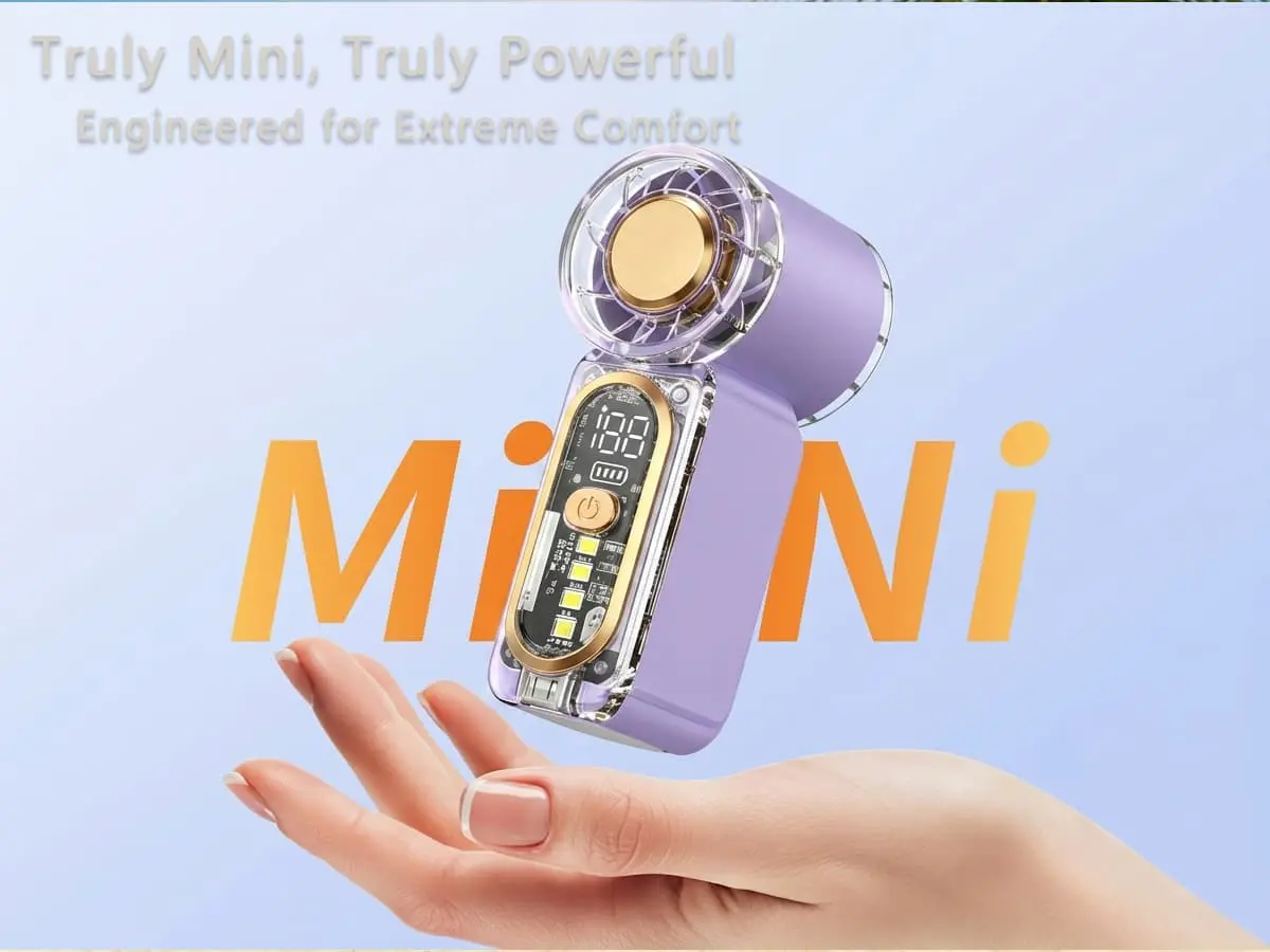 Pocket-sized mini powerful soccer cooling fan with support for custom OEM logos and FBA packaging