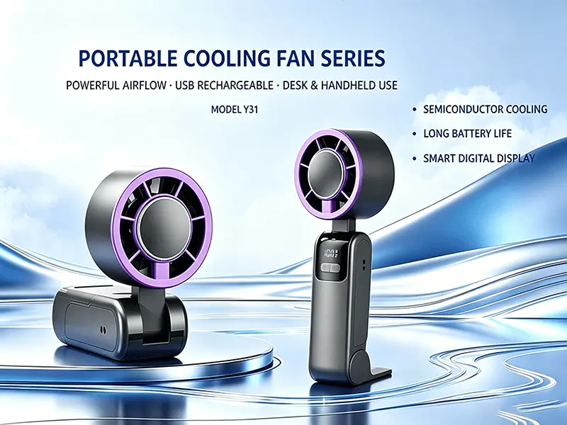 model y31 semiconductor cooling fan with digital display