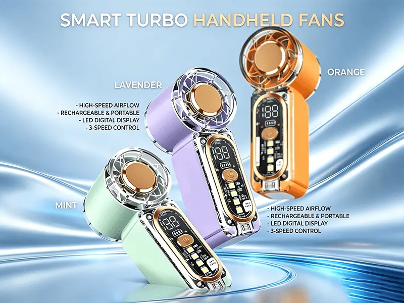 X699 smart turbo handheld fan with LED digital display X699 smart turbo handheld fan with LED digital display