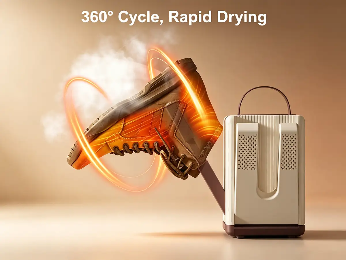 HXQ-10 footwear dryer with 360 degree rapid heat circulation airflow