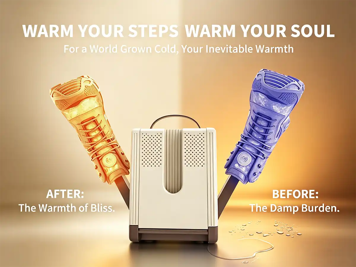 HXQ-10 4-rack portable electric shoe dryer and warmer for winter comfort