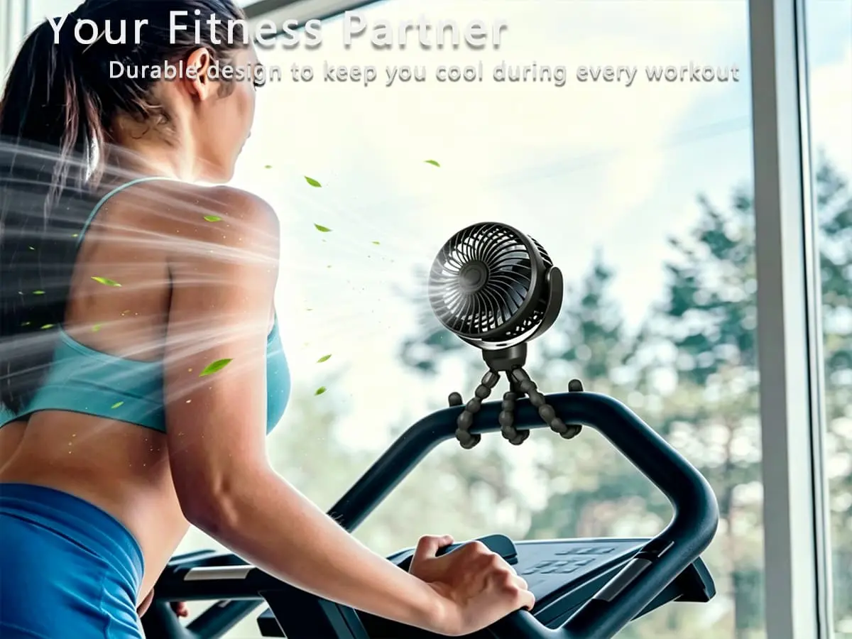 Portable octopus fan perfect for gym workouts and sports activities