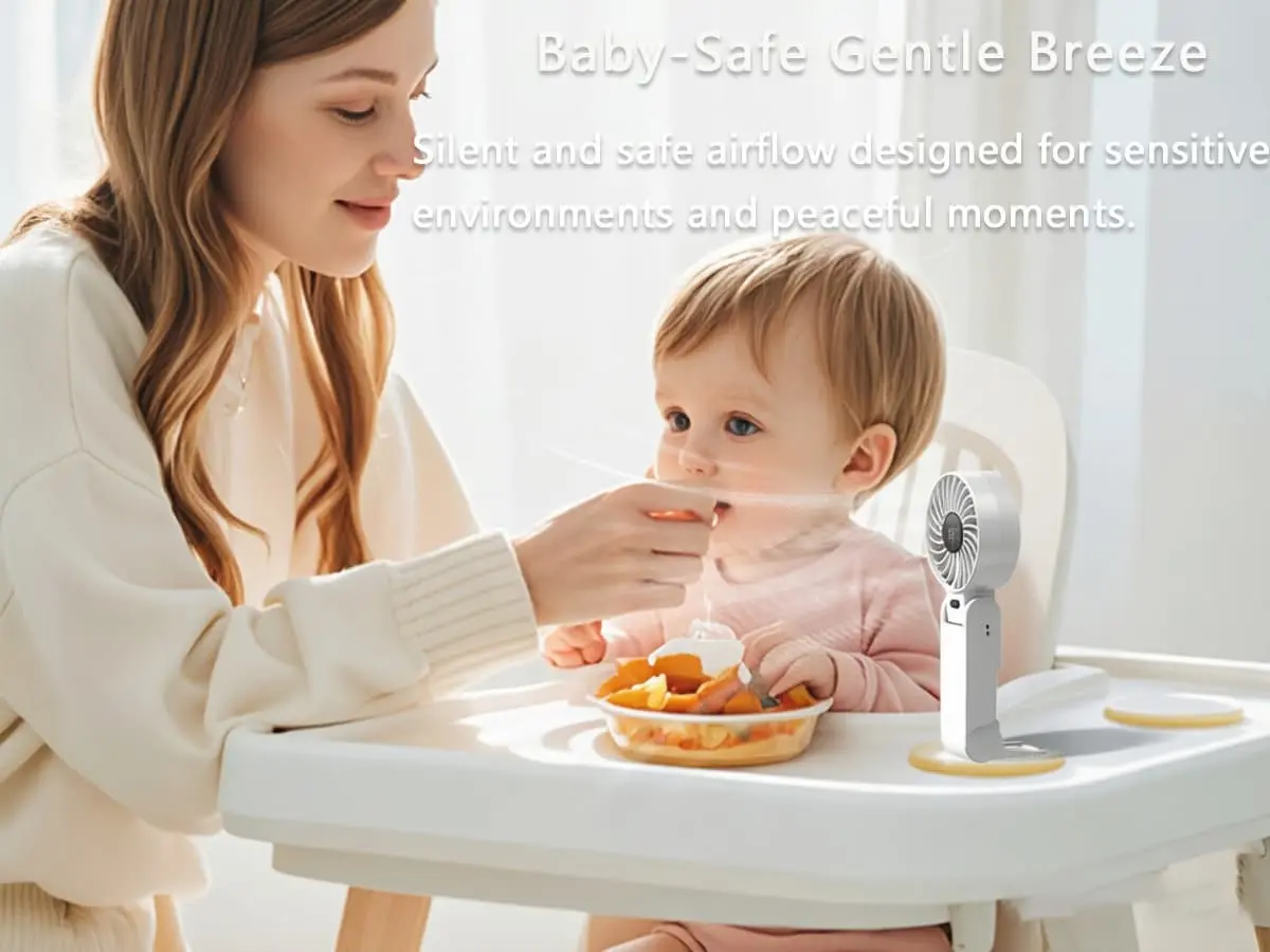 Y26 safe and quiet mini fan ideal for baby care and sensitive sleeping environments