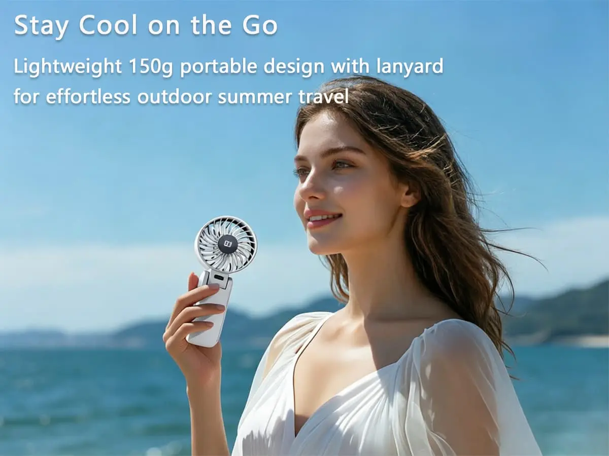 Y26 lightweight 150g portable lanyard fan for outdoor summer travel and commuting
