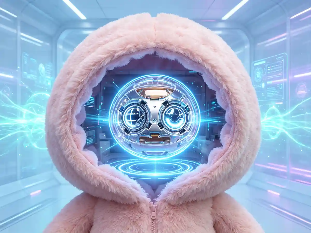 Smart AI mechanism inside plush toy, interactive emotional companion for children.